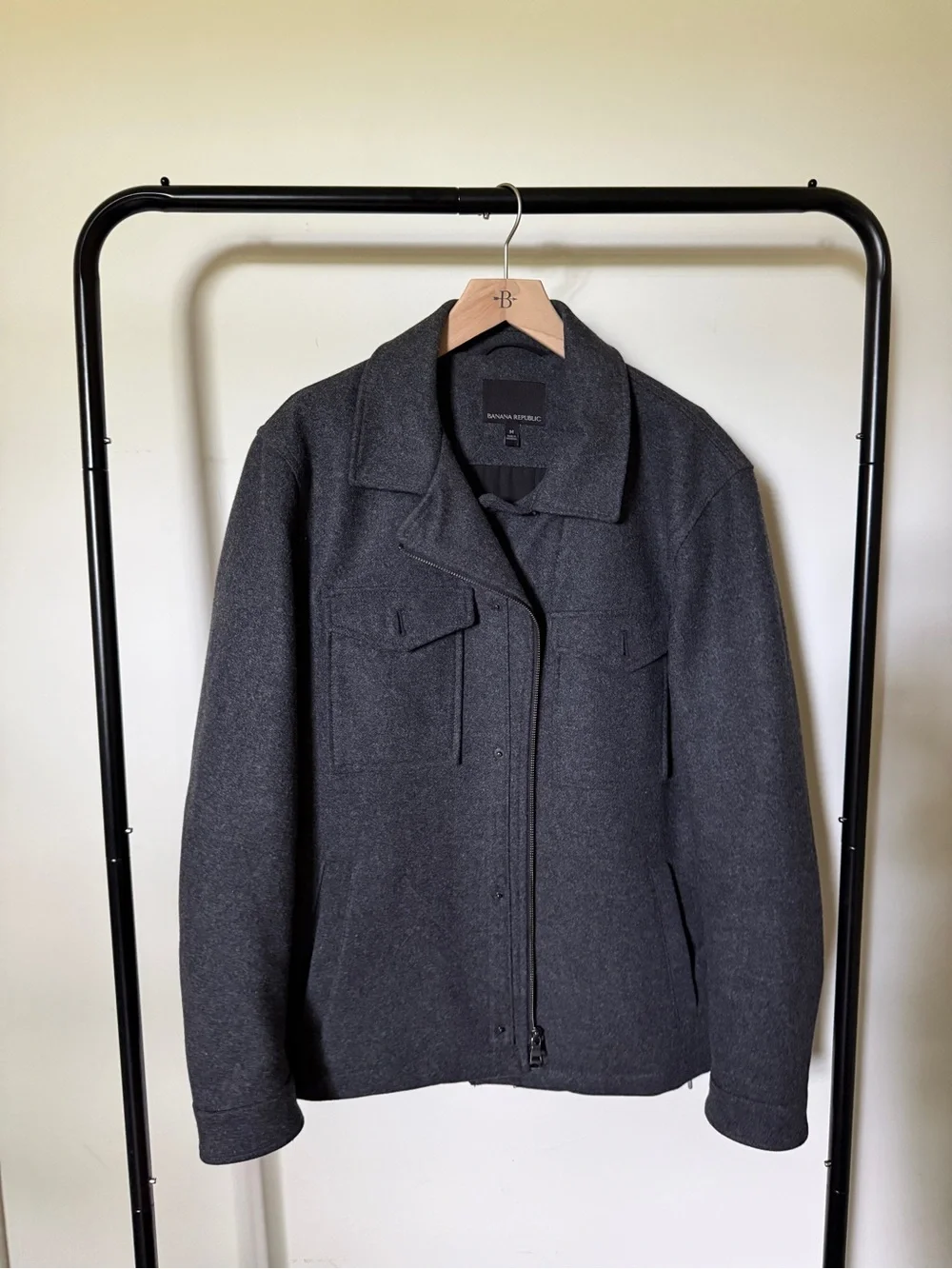 Banana Republic Dark Gray Pea Coat Jacket